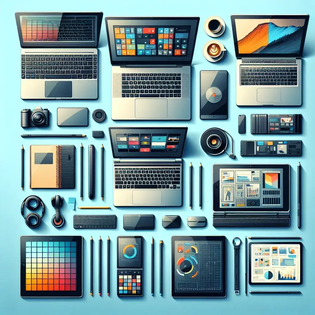 "Person comparing different laptop models while assessing features for choosing the right laptop for their needs."